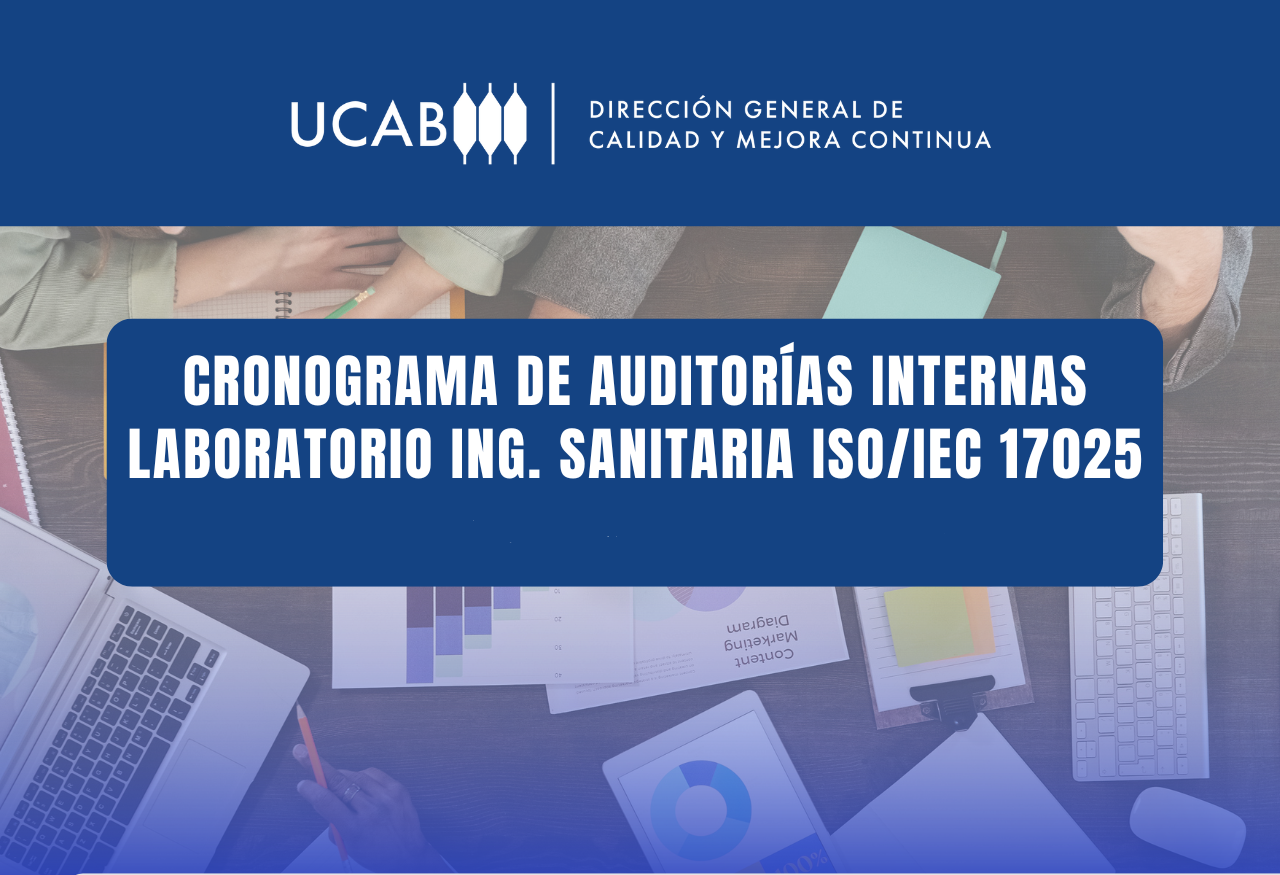Cronograma de Auditorías Laboratorio Ing. Sanitaria ISO/IEC 17025 periodo 2025-2026