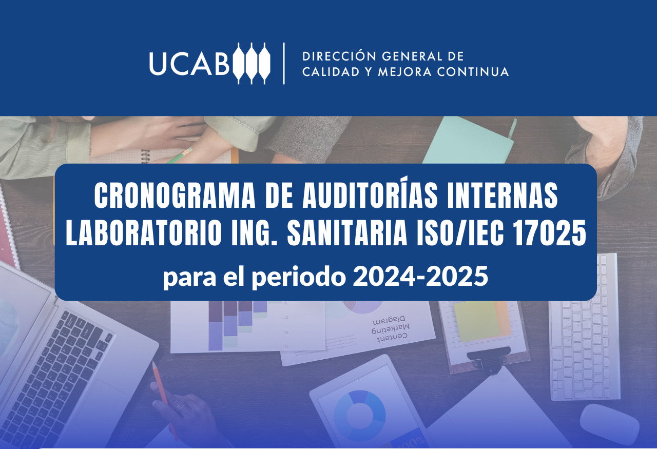 Cronograma de Auditorías Laboratorio Ing. Sanitaria ISO/IEC 17025 periodo 2024-2025